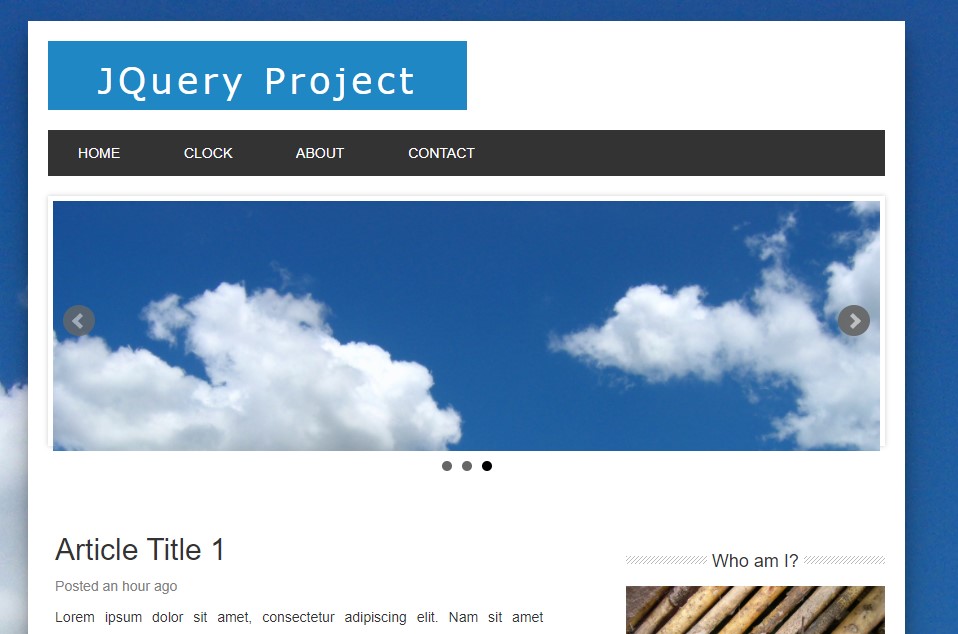 JQuery Project